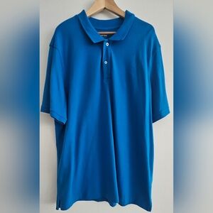 Lands End Men's Comfort-First Mesh Polo Shirt Aurora Blue Size XXL